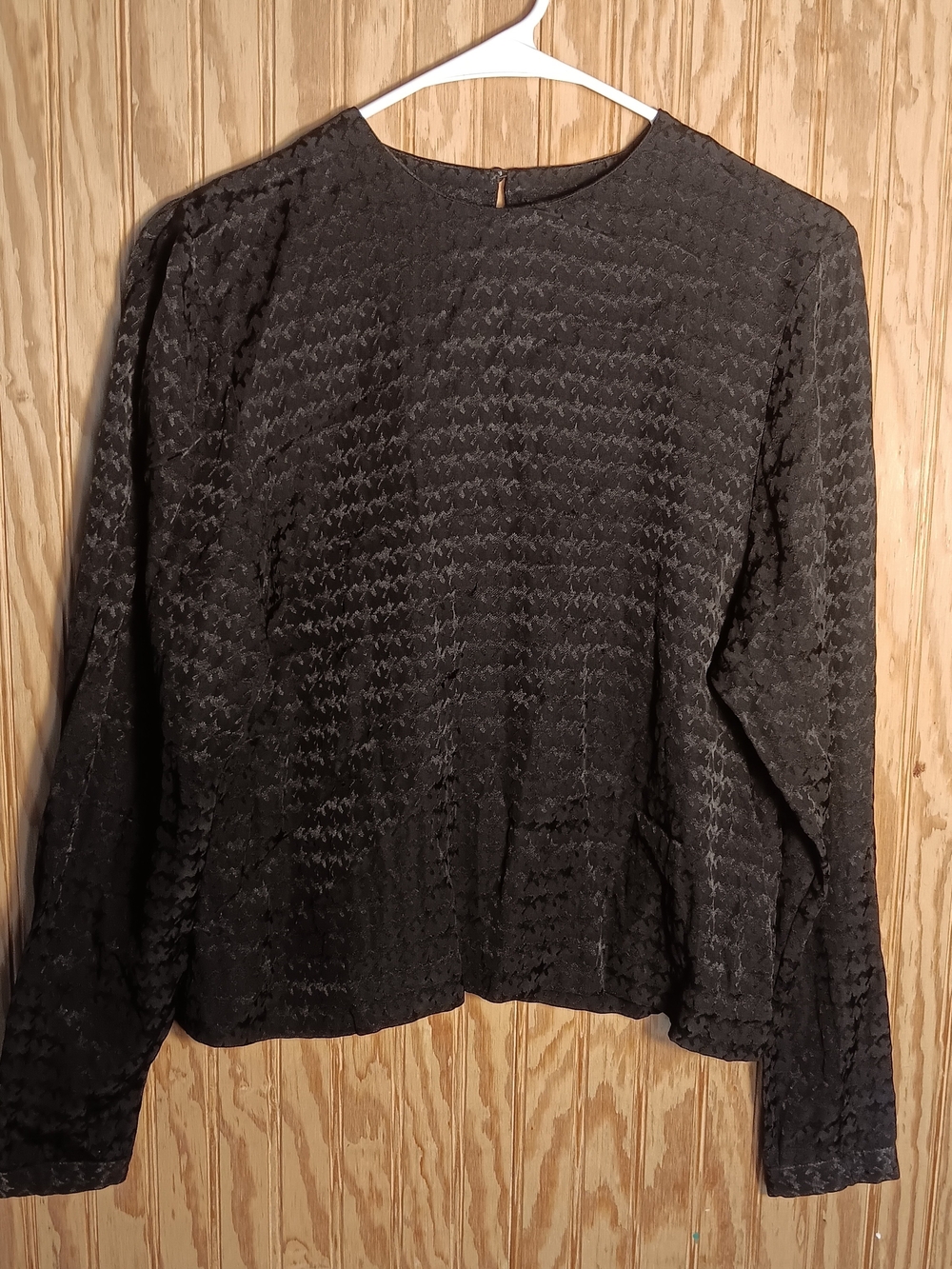 & Other Stories  Stockholm Atelier Houndstooth Long-Sleeve Blouse